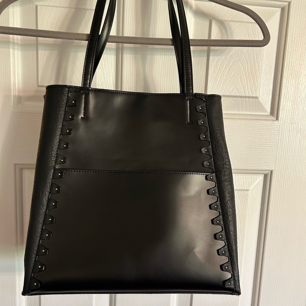 Danielle Nicole Black Studded Tote Bag - image 1